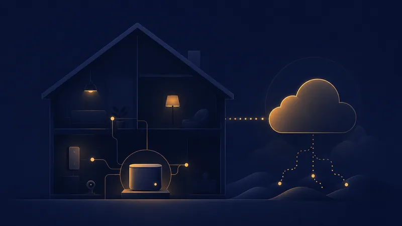 Illustration : Stockage local vs cloud (domotique)
