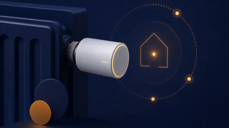 Illustration : Vanne thermostatique connectée (domotique)